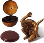 33" Globe Bar Wine Cabinet with Bottle Shelf