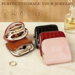 Mini Velvet Jewelry Organizer for Travel - Wine Red