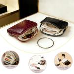Mini Velvet Jewelry Organizer for Travel - Wine Red