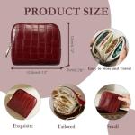 Mini Velvet Jewelry Organizer for Travel - Wine Red