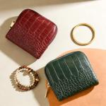 Mini Velvet Jewelry Organizer for Travel - Wine Red