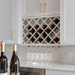 White Shaker Wine Cabinet for Home Bar Storage