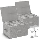 Kukikan Stackable Wine Glass Storage Box Set