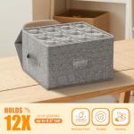 Kukikan Stackable Wine Glass Storage Box Set