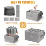 Kukikan Stackable Wine Glass Storage Box Set