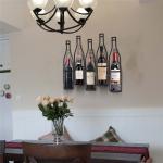5-Bottle Wall Mounted Wine Rack for Storage