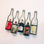 5-Bottle Wall Mounted Wine Rack for Storage