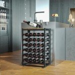 6-Tier Free Standing Wine Rack for 30 Bottles