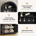 71" Tall Wine Cabinet with LED Lights & Glass Rack