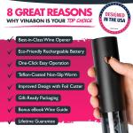VINABON One-Touch Electric Wine Bottle Opener