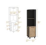 Stylish Black and Light Brown Corner Wine Rack
