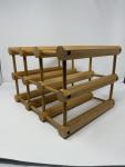Solid Wood Stackable Wine Rack for 6 Bottles