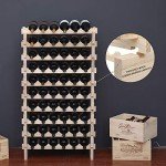 Stackable Wooden Wine Rack for 60 Bottles