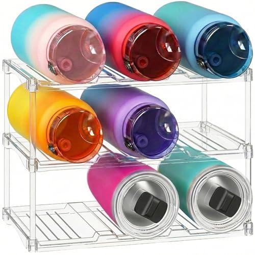 Clear Stackable Wine Bottle Storage Organizer