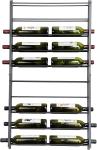Black Wall-Mounted Wine Rack for 20 Bottles