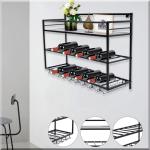 3-Tier Wall Mounted Wine Rack for Display