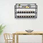 3-Tier Wall Mounted Wine Rack for Display