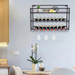 3-Tier Wall Mounted Wine Rack for Display