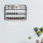 3-Tier Wall Mounted Wine Rack for Display