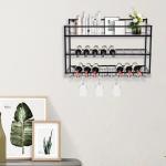 3-Tier Wall Mounted Wine Rack for Display
