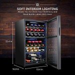 Ivation 33-Bottle Dual Zone Wine Cooler with Lock