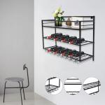 3-Tier Wall Mounted Wine Rack for Display