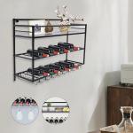 3-Tier Wall Mounted Wine Rack for Display