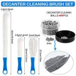 Decanter Cleaning Brush Set with Reusable Beads