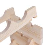 Stackable 8-Tier Solid Wood Wine Rack for 96 Bottles