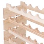 Stackable 8-Tier Solid Wood Wine Rack for 96 Bottles