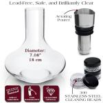 Gusto Nostro Crystal Wine Decanter Set with Aerator