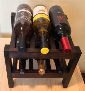 Wine Rack (6 Bottles) Solid Pine Wood Holder/Storage/Freestanding/Reversible