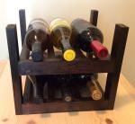 Wine Rack (6 Bottles) Solid Pine Wood Holder/Storage/Freestanding/Reversible