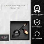 Italian Wine Aerator Decanter, Pourer, Red & White In Bottle Aerators, Makes Your Wines Taste Better, Italian Wine Design Decanter, Whiskey & Spirits Gifts, 2x5 Inches Areadivino Clear Oenophile Gift