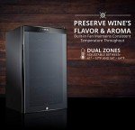Ivation 33-Bottle Dual Zone Wine Cooler with Lock
