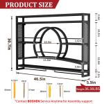 Fully Assemble Wine Rack Wall Mounted Bar Liquor Display Rack w/ Glass Holder