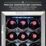Ivation 18-Bottle Compressor Wine Cooler Refrigerator