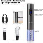 Flauno Electric Wine Opener Rechargeable, Automatic Wine Bottle Corkscrew Opener