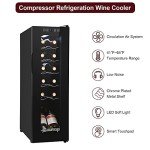 12-Bottle Compact Compressor Wine Cooler Fridge