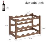 Freestanding Countertop Wine Rack and Storage Shelf