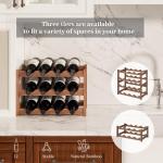 Freestanding Countertop Wine Rack and Storage Shelf