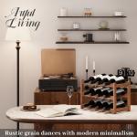 Freestanding Countertop Wine Rack and Storage Shelf