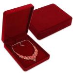Wine Red Velvet Jewelry Box Set for Gifts