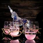 Iridescent Unicorn Decanter Set with 4 Glasses
