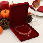 Wine Red Velvet Jewelry Box Set for Gifts