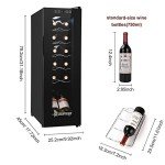 12-Bottle Compact Compressor Wine Cooler Fridge