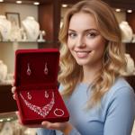 Wine Red Velvet Jewelry Box Set for Gifts