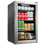 Mini Drink Cooler with Glass Door & Shelves