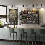 47" Wall-Mounted Metal Wine Rack for Storage