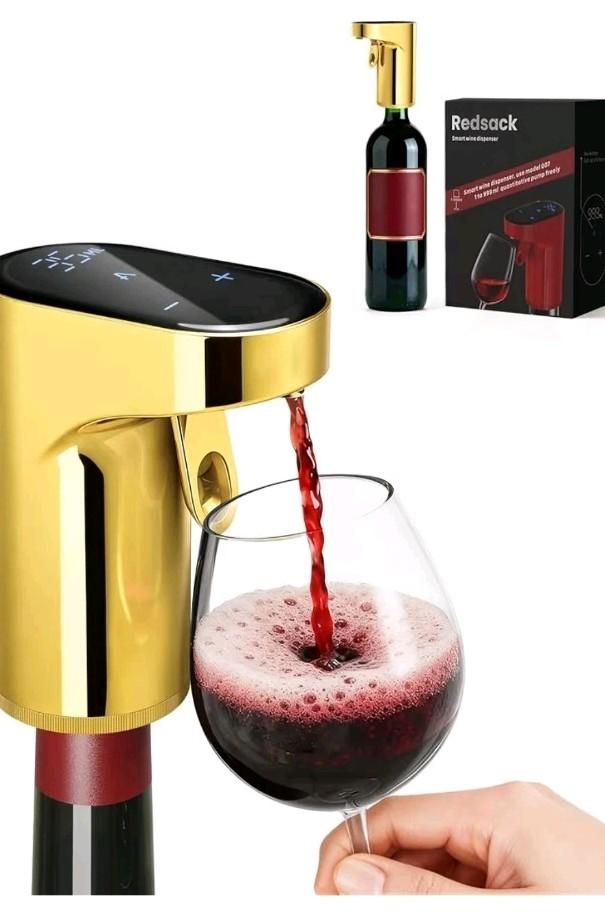 Electric Wine Dispenser and Aerator Pump in Gold